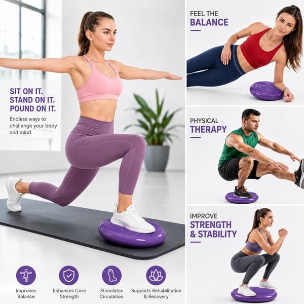 Balance cushion with pump – strengthen balance, core stability and posture