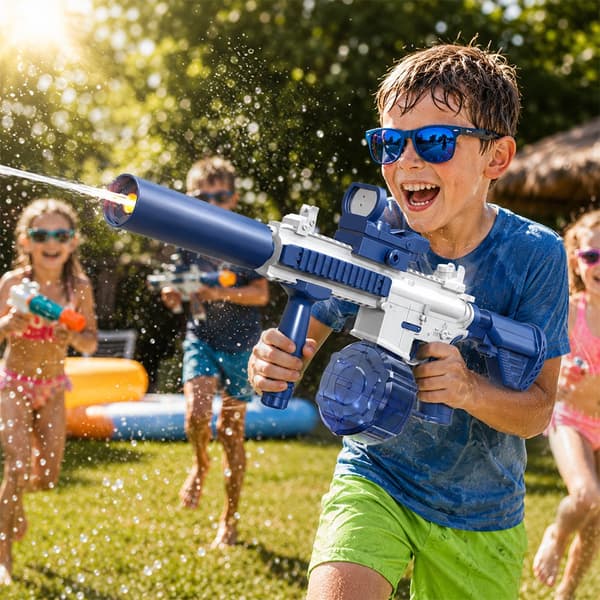 Electric Water Gun M416 - Blue Model with Drum Magazine and Scope