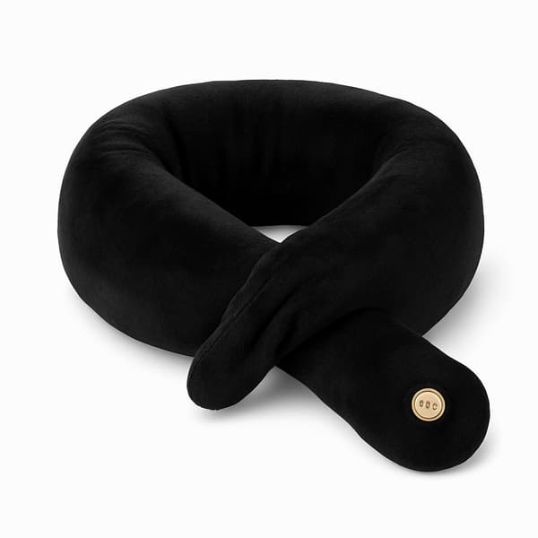 Neck pillow with built-in massage memory foam two speeds