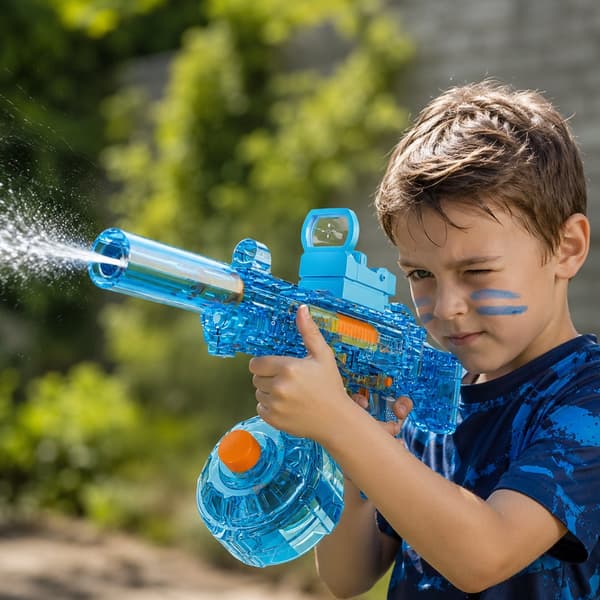 Electric Water Gun UMP 45 Spitfire Model Blue or Gray with LED Light