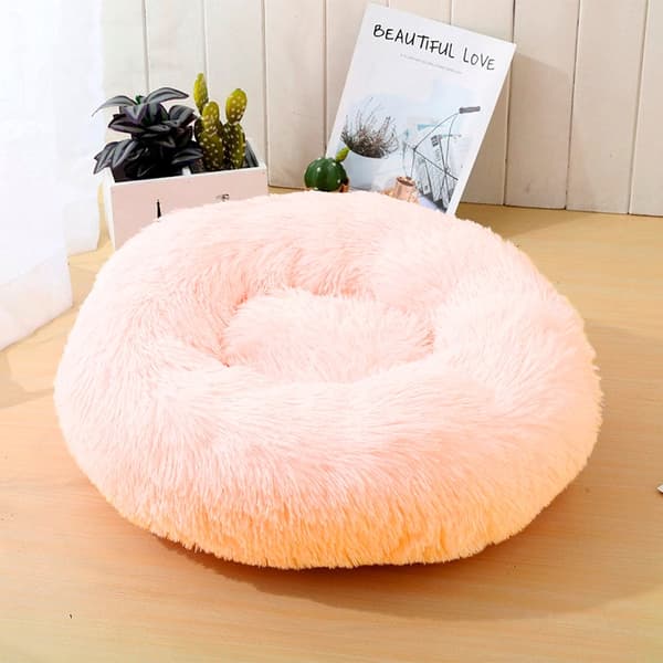 Blød og beroligende donut hundeseng (mange farver)