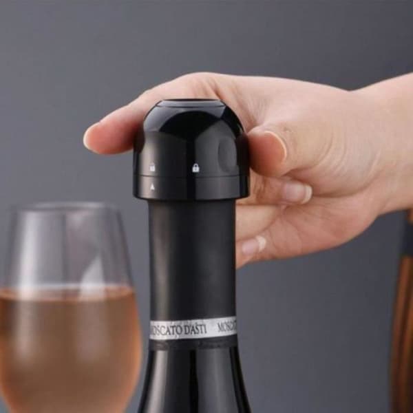 Korkskruv - 2-pack - Silikon - Miljövänlig - Svart