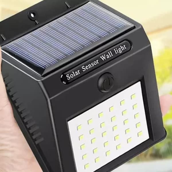 Væglampe - Solarna - 30 LED - Solpanel - Bevægelsessensor 120°/3 m