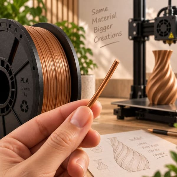 Filament PLA bronze 1,75 mm 1 kg til 3D-printer FDM og FFF – 190 til 230 °C