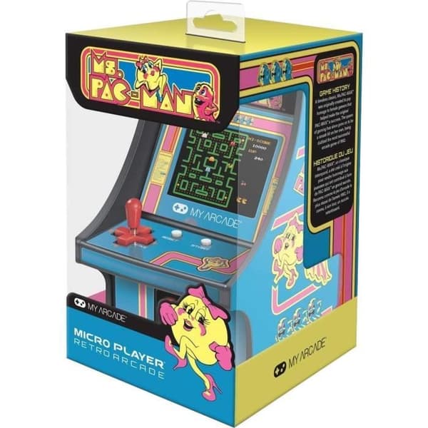 Retro Mini Arcade Terminal - My Arcade - Ms PAC-MAN - Väri sininen - Pac Man License - Retro Console Platform