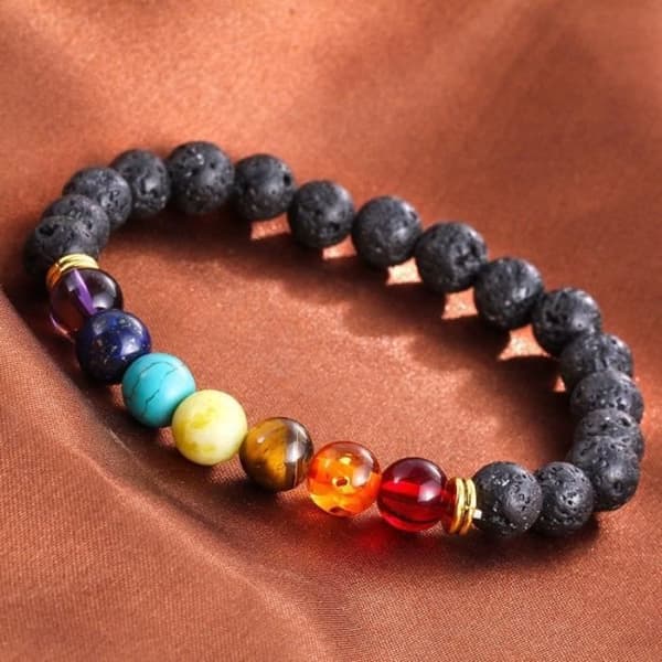 7 Agate Chakra Lava Beads Healing Beads Present
