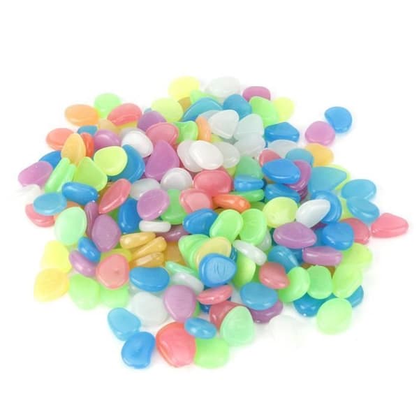Lysende sten - Kunstige - 200PCS - Hvid - Have dekoration - Pool belysning