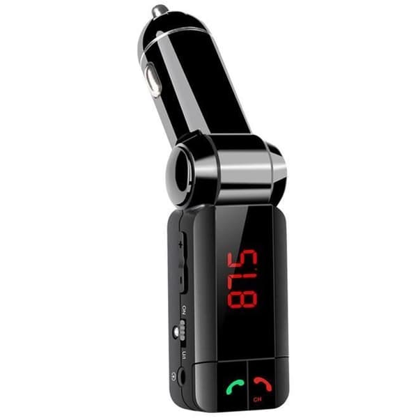 LCD Bluetooth 3,0 bil mp3 transmitter FM mikro dobbelt USB oplader håndfri