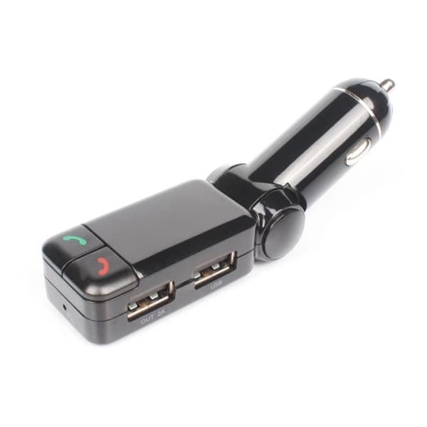 Mini bærbar FM transmitter Mp3 Bluetooth bilsæt LCD USB oplader håndfri til smartphone og tablet