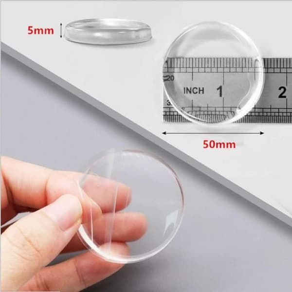 Dörrstopp - 6st - Silikon - Transparent - Diameter 50mm
