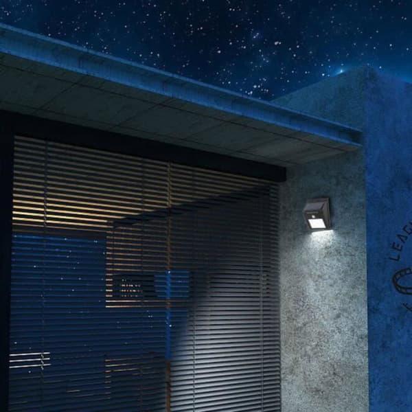 Udendørs væglampe - APPLIQUE - 20LED - Solenergi - Bevægelsessensor - Sort