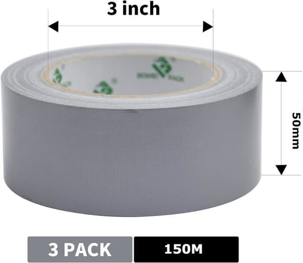 Teippi - SSS - BOMEI PACK Unil - Harmaa - 3 Rullaa - 50 mm x 50 m