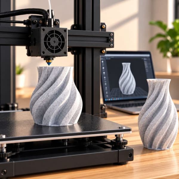 Filament PLA marmor 1,75 mm 1 kg til 3D-printer FDM og FFF – 190 til 230 °C