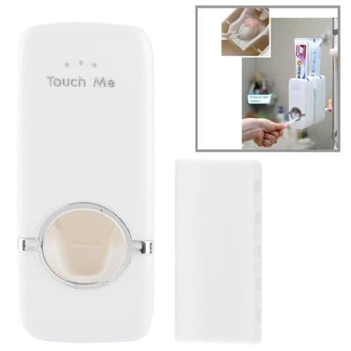 Tandkrämdispenser - Vit - Plast - Badrumsaccessoarer