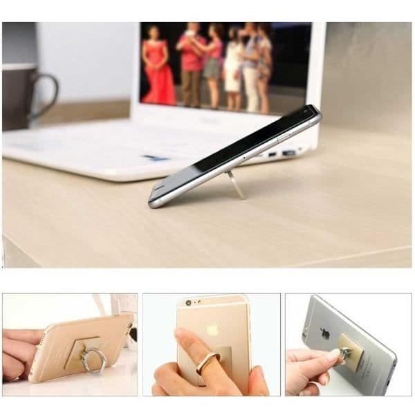 Stödring - OEM - Galaxy Note 3 - 360° Rotationsring - Plast - Vit