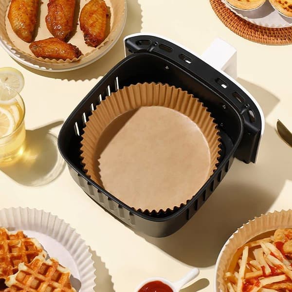 INF Engångspapper för luftfritös 50 stycken Brun