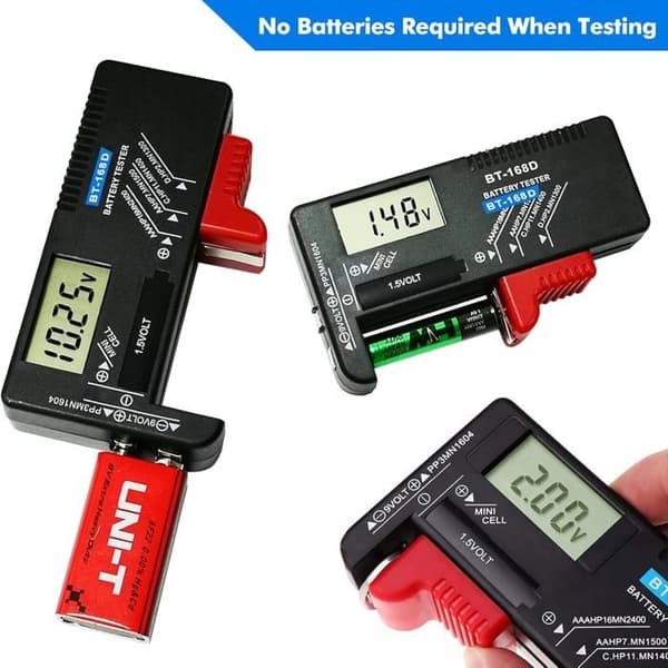 Batteritesteren - BT-168D - Digital - LCD - Kompakt - Høj Præcision
