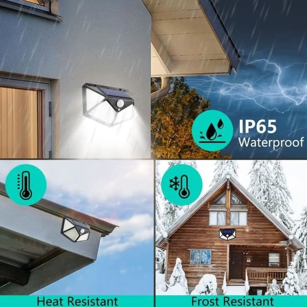Utomhussollampa - WEEYIN - 100 LED - Rörelsesensor - IP65 Vattentät