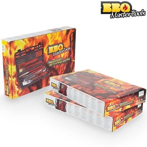 Mallette Ustensiles Barbecue BBQ Master Tools 18 delar - BBQ Mastertools - Rostfritt stål, trä