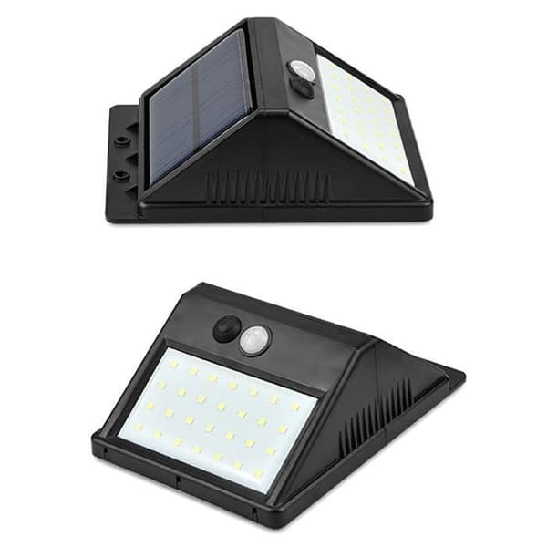Solcellelampe - Sort - 30 LED - Bevægelsessensor - Udendørs brug - Solenergi