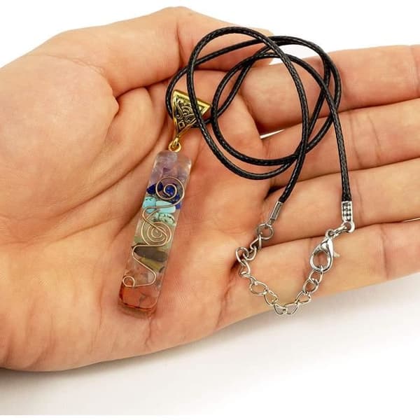 Collier - Ametist - Naturstenar - Orgonit - Blandad