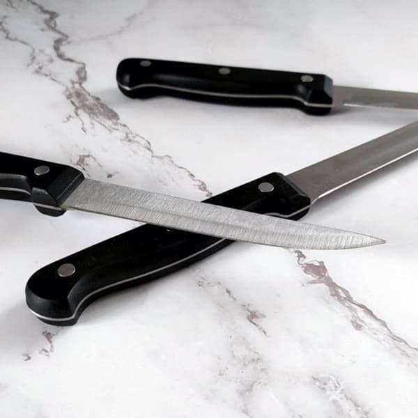 Steakknive - SIROCO - Sæt af 3 - Rustfrit stål - Glat klinge 11 cm - Ergonomisk