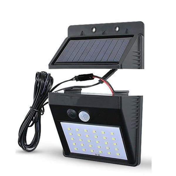 Solcellelampe - WILM1729 - 30 LED - Bevægelsessensor - Vandtæt - Have