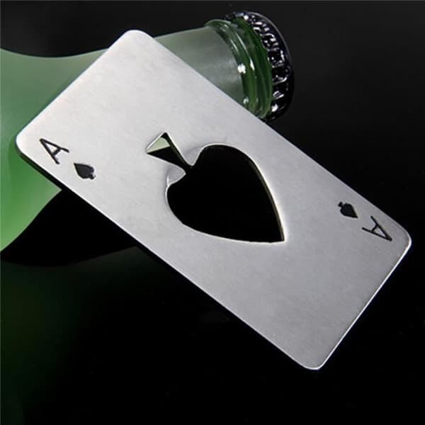 Flaskeåbner - Møbel - Poker Spar ACE - Rustfrit stål - Elegant - Kompakt