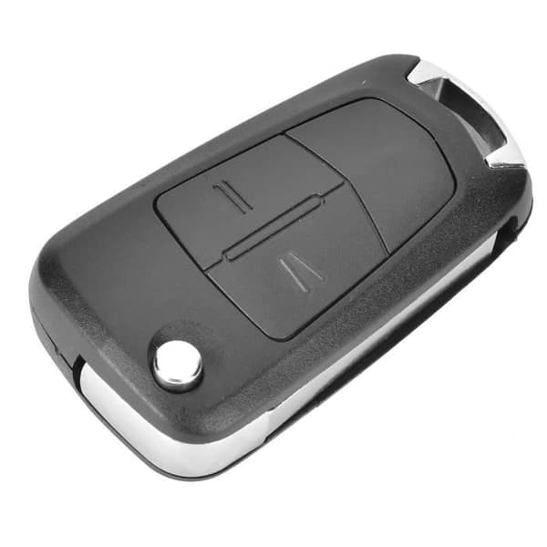Mxzzand Bilnøglehus, Foldbar bilnøgle med 2 knapper, passende til / Opel Astra H bilskrog