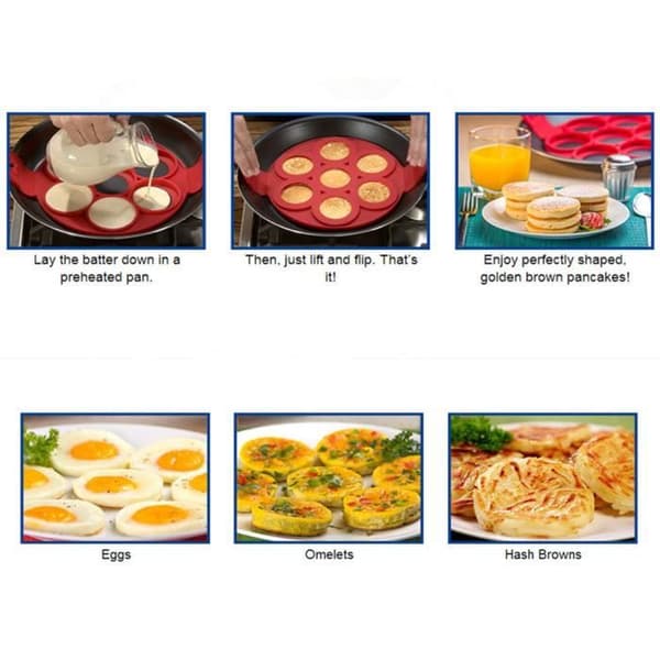 Crepesform - Silikon - Röd - Non-stick - Diskmaskinssäker