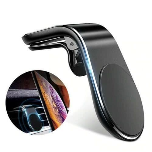 Magnetisk Telefon GPS Bil Universel Ventilationsgitter Sort