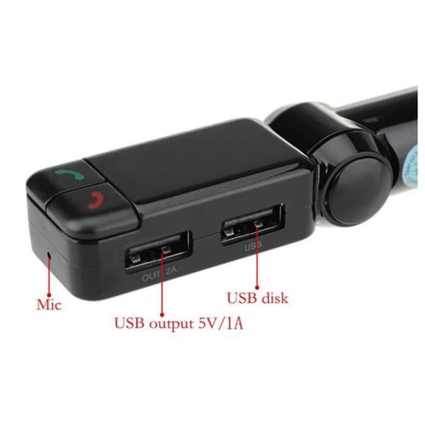 WSJ50428161A_1909 LCD bil Bluetooth MP3 Kit FM transmitter USB oplader håndfri til iPhone