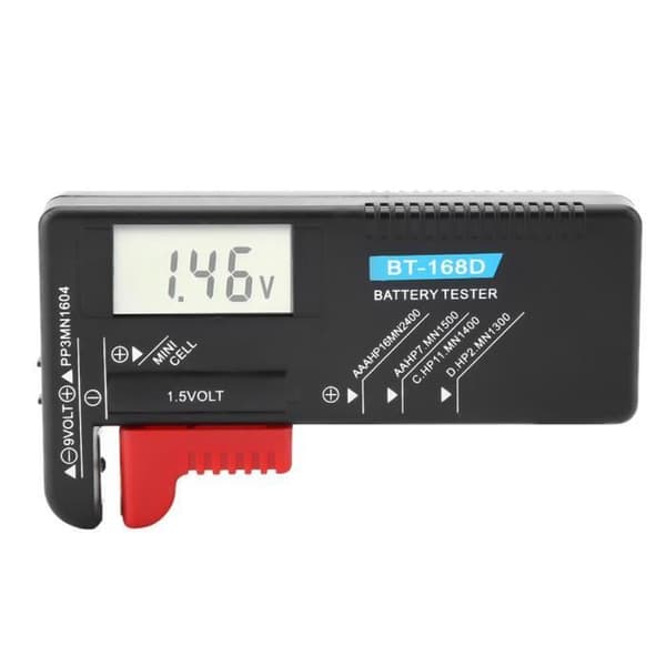 Batterispændingstesteren - Drfeify - Universel AA/AAA/C/D/9V - LCD - Høj kvalitet - Hurtig test