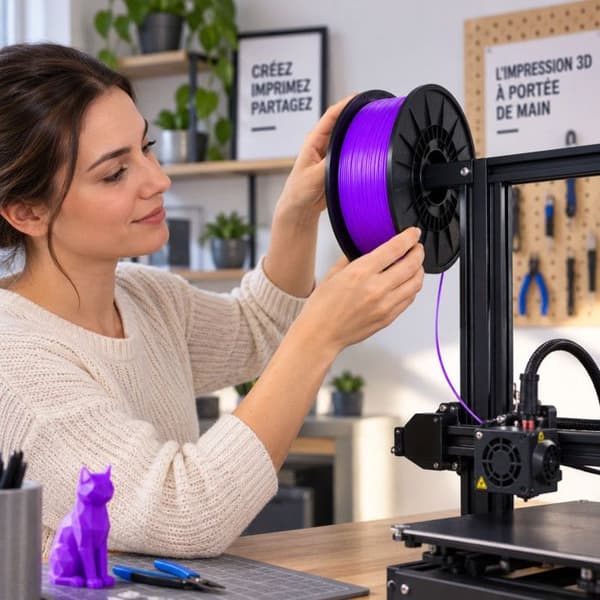 Filament PLA violet 1,75 mm 1 kg til 3D-printer FDM og FFF – 190 til 230 °C