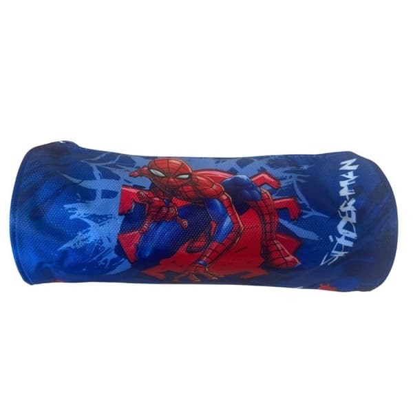 Barnfodral - Spiderman - Cylindrisk - Stort kapacitet - Hållbar polyester