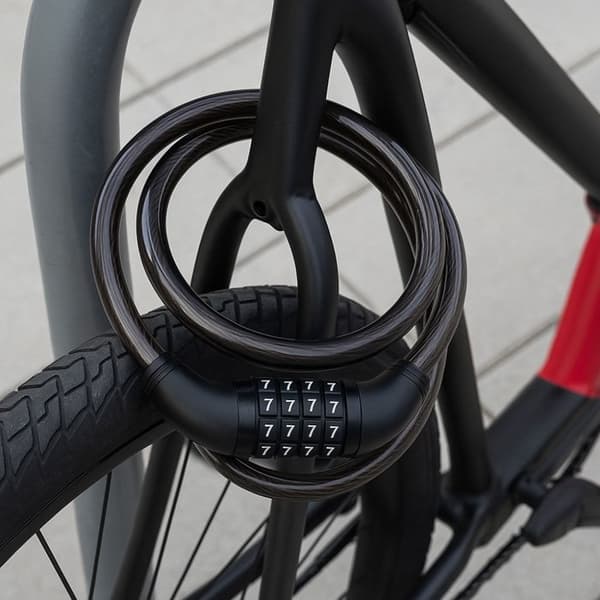 Koderad Cykellås 80 cm - 12 mm Robust Spiralkabel för Cykel, Motorcykel & Sparkcykel