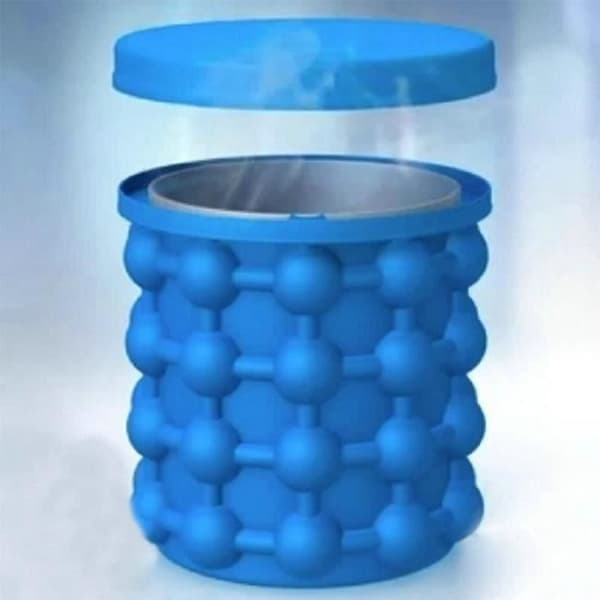 Ice Cube Maker Ice Cube-bricka Silikonformar Ice Hink Ice Cube Maker 2 i 1 Ice Cube Silikonformar Ishink Ice Cube Ma@H4