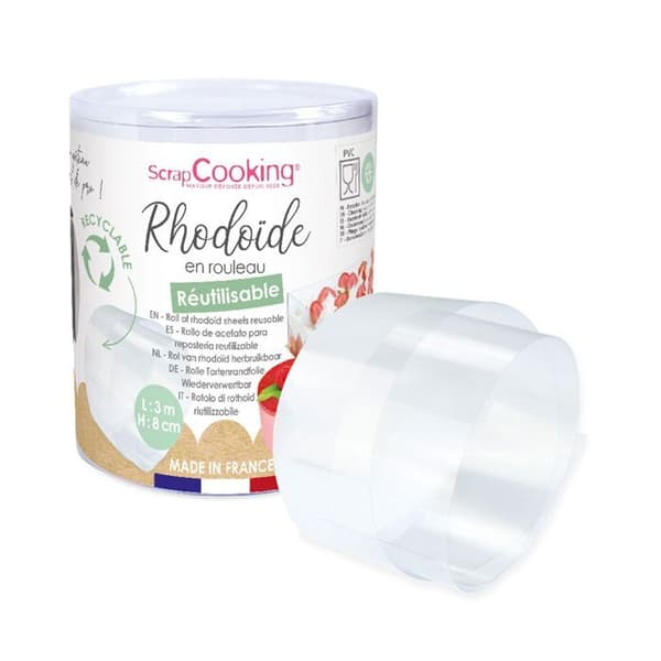 Ruban rhodoïde til kager 3 m x 8 cm
