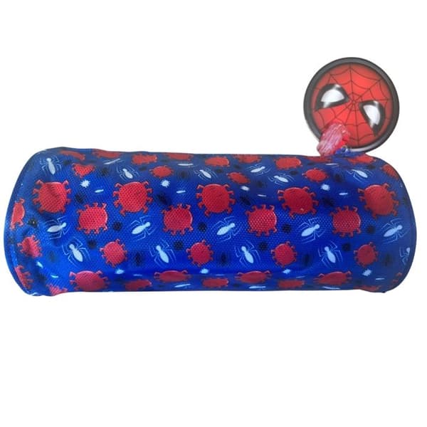 Barnfodral - Spiderman - Cylindrisk - Stort kapacitet - Hållbar polyester