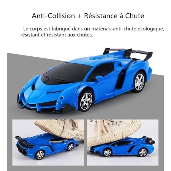Fjernstyret elektrisk bil Transformers - Blå - 360° rotation - Én-knaps transformation