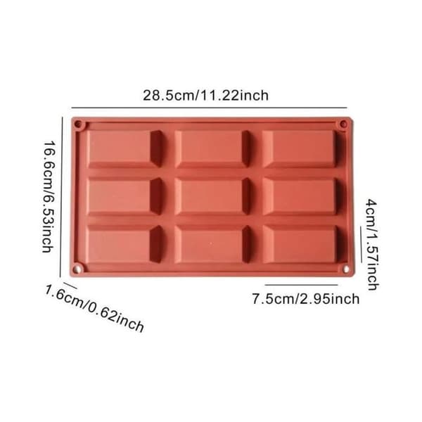 Kageform - MICH - Financier - Silikone - 9 hulrum - Non-stick