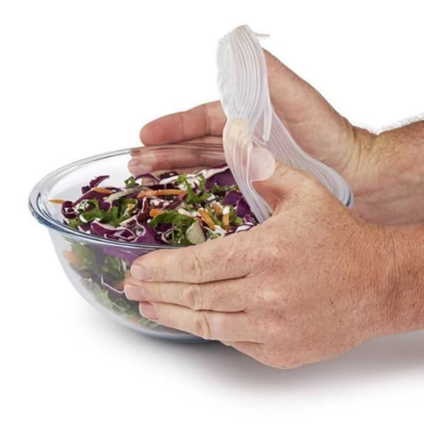 6st Silikon Fresh Bowl Cover Vit
