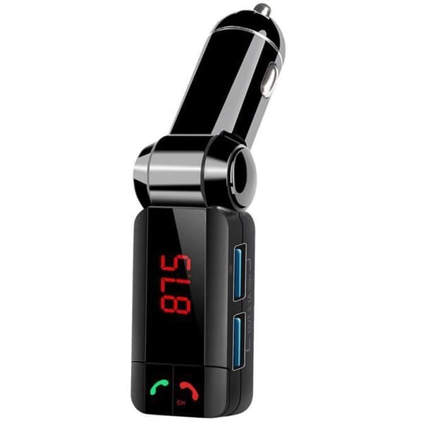 LCD Bluetooth 3,0 bil mp3 transmitter FM mikro dobbelt USB oplader håndfri