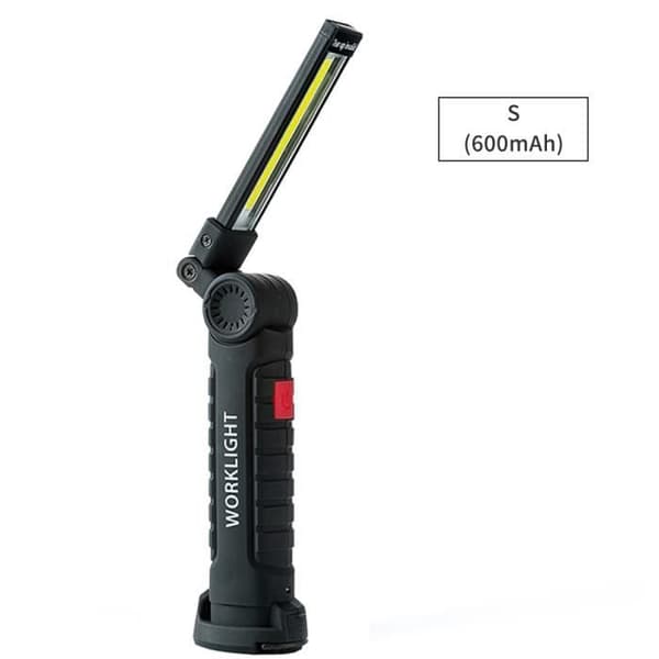 Arbejdslampe - LED COB - Foldbar roterende - Genopladelig USB - 5 tilstande - Magnetisk base