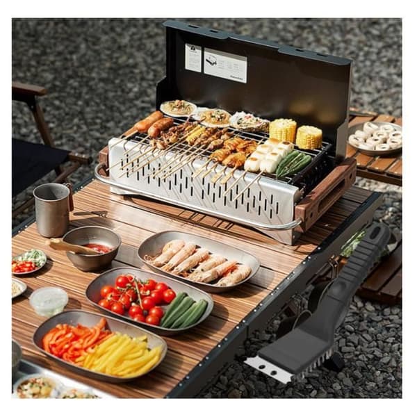 Grillbørste - Rustfrit stål - 3 dele - Effektiv rengøring - Holdbar