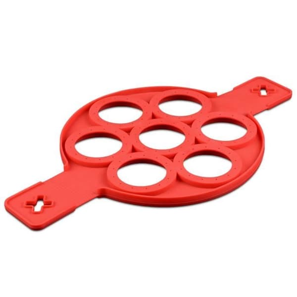 Crepesform - Silikon - Röd - Non-stick - Diskmaskinssäker