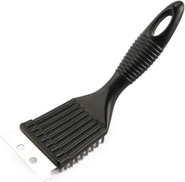 Rengøringsbørste til grill - WENDD - 4 dele - Rustfrit stål - Sort