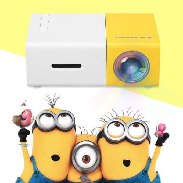 Excelvan YG300 Projektor Gul og Hvid
