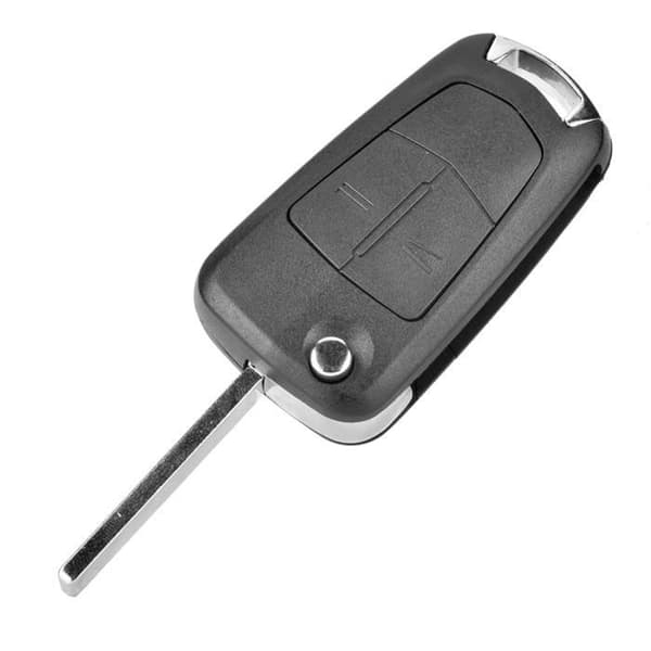 Mxzzand Bilnøglehus, Foldbar bilnøgle med 2 knapper, passende til / Opel Astra H bilskrog