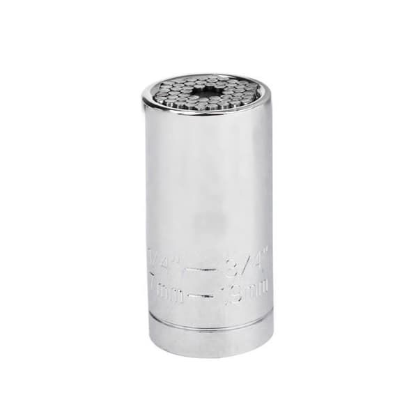 Magisk Universal Stik Nøgle Socket Grip Boremaskine Værktøj Adapter Sølv